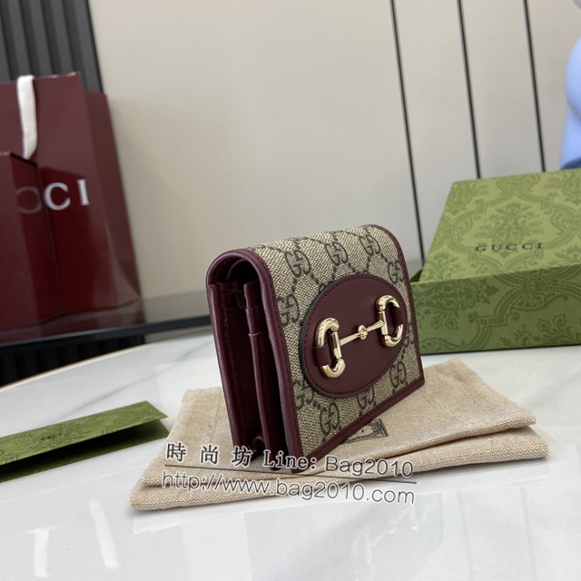 Gucci專櫃古馳最新款Horsebit1955系列卡包 jh1970型號：621887